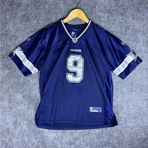 Reebok Cowboys NFL Jersey #9 Navy Blue Football Jersey Romo Women’s Size 2XL
